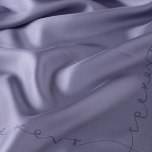 Blue Signature Silk Twill Scarf - Thumbnail