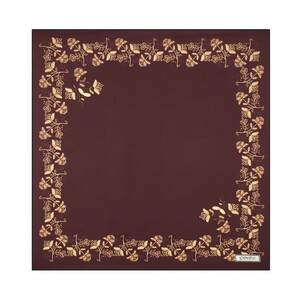 ipekevi - Bordo Bindallı Saten İpek Mendil 