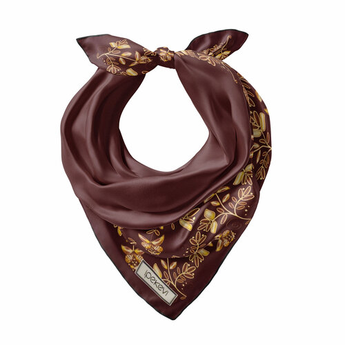 Bordo Bindallı Saten İpek Mendil 