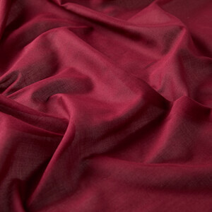 ipekevi - Burgundy Plain Cotton Scarf (1)