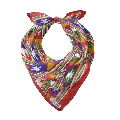 Bordo Kuşak Saten İpek Mendil