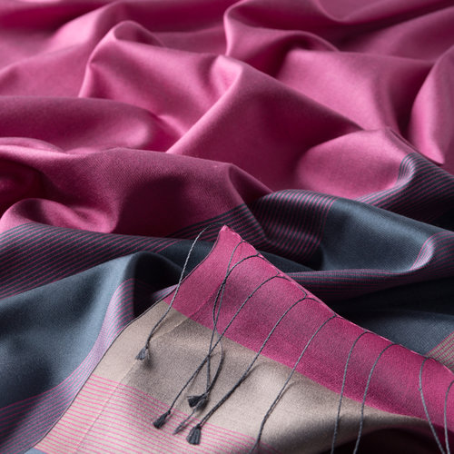 Bougainvillea Elitist Striped Silk Scarf
