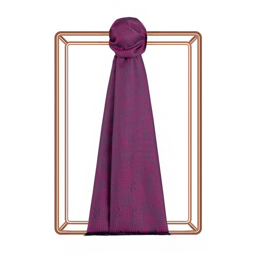 Bougainvillea IE Monogram Cotton Silk Scarf