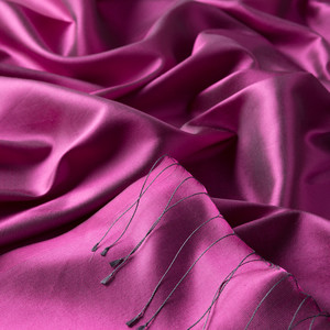 Bougainvillea Shantung Silk Scarf - Thumbnail