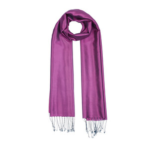 ipekevi - Bougainvillea Thin Shantung Silk Neck Scarf (1)