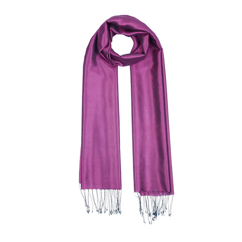 Bougainvillea Thin Shantung Silk Neck Scarf