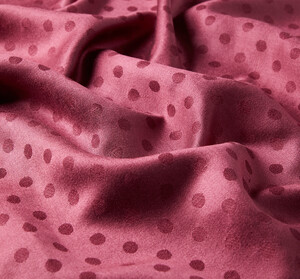 Boysenberry Polka Wool Silk Scarf - Thumbnail