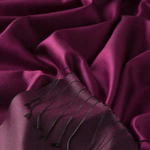 Boysenberry Reversible Silk Scarf - Thumbnail