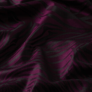 Boysenberry Zebra Jacquard Silk Scarf - Thumbnail