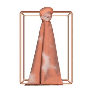 Brick Orange Spray Paint Print Silk Scarf - Thumbnail