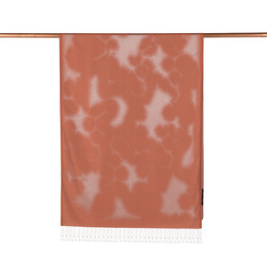 ipekevi - Brick Orange Spray Paint Print Silk Scarf (1)