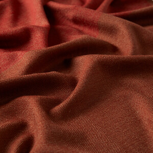Brick Red Wool Scarf - Thumbnail