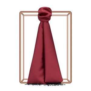 Brick Reversible Silk Scarf - Thumbnail