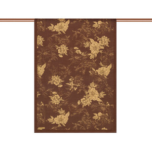 Brown Azalea Print Tencel Scarf - Thumbnail
