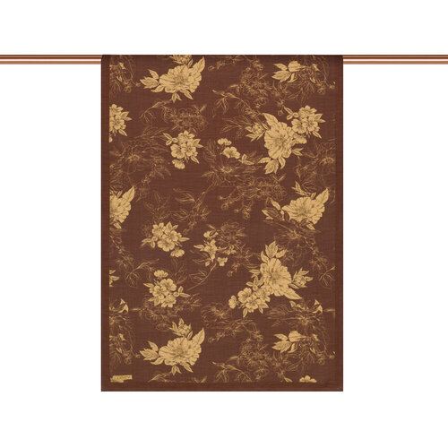 Brown Azalea Print Tencel Scarf
