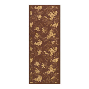 Brown Azalea Print Tencel Scarf - Thumbnail
