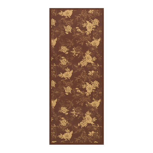 Brown Azalea Print Tencel Scarf