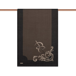 ipekevi - Brown Baroque Signature Tencel Scarf (1)
