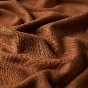 Brown Cashmere Wool Silk Dot Scarf - Thumbnail