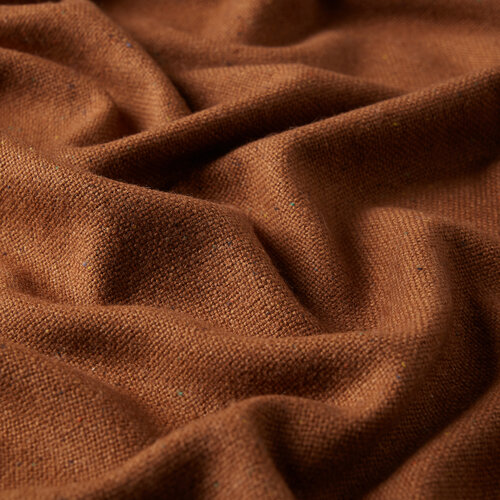 Brown Cashmere Wool Silk Dot Scarf