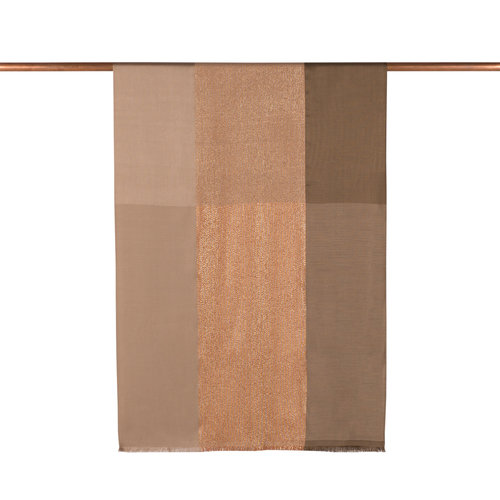 Brown Copper Lady Lurex Silk Scarf