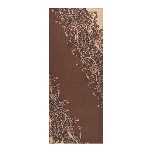 Brown Lavina Print Tencel Scarf