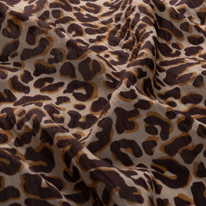 ipekevi - Brown Leopar Print Tencel Scarf (1)