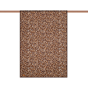 ipekevi - Brown Leopard Print Cotton Scarf (1)