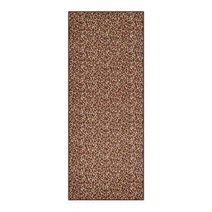 Brown Leopard Print Cotton Scarf - Thumbnail