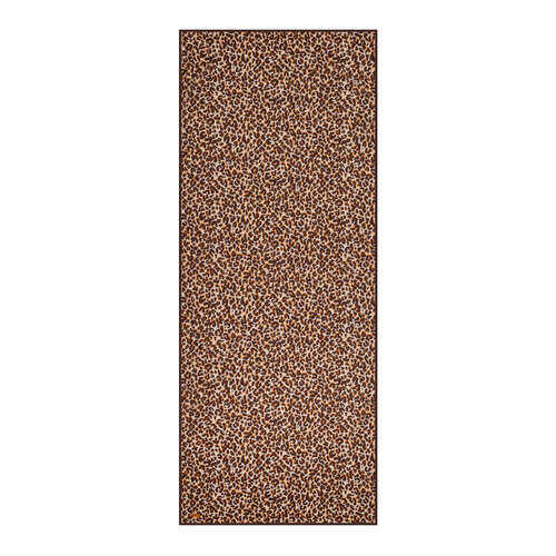 Brown Leopard Print Cotton Scarf