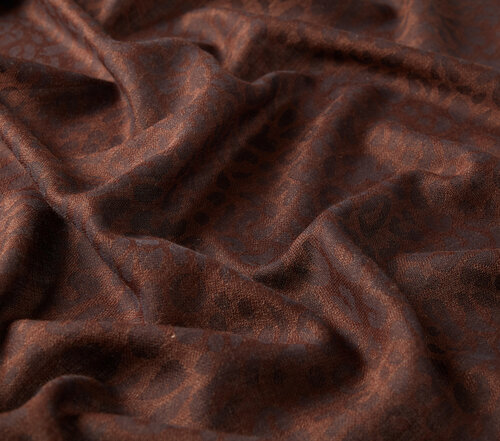 Brown Leopard Print Scarf