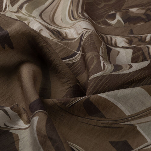 Brown Marble Flow Tencel Scarf