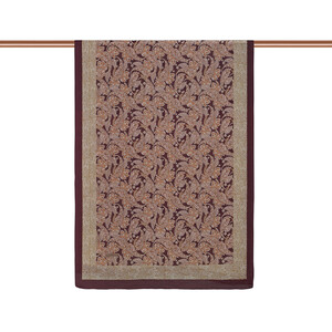 Brown Mezopotamya Print Tencel Scarf - Thumbnail