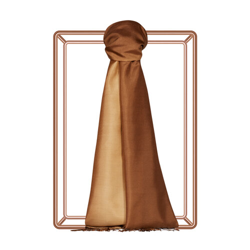 Brown Milky Coffee Gradient Silk Scarf