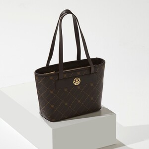 Brown Monogram Tote Bag - Thumbnail