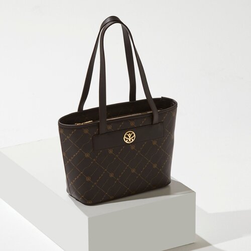 Brown Monogram Tote Bag