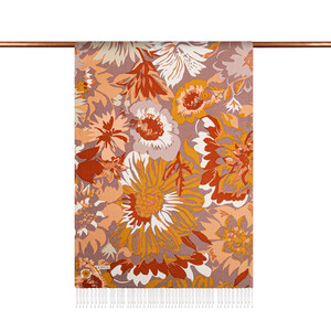 ipekevi - Brown Nihavent Print Silk Scarf (1)