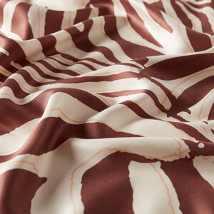 Brown Palm Springs Print Silk Scarf - Thumbnail