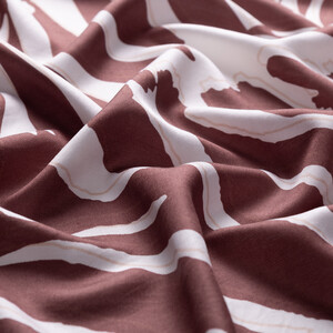 Brown Palm Springs Print Silk Scarf - Thumbnail