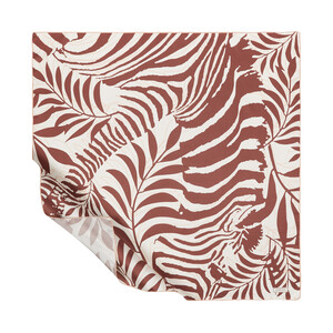 Brown Palm Springs Print Silk Twill Scarf - Thumbnail