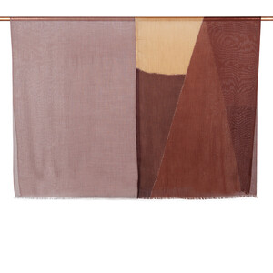 ipekevi - Brown Patchwork Print Shawl (1)