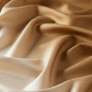 Brown Plain Gradient Silk Scarf - Thumbnail