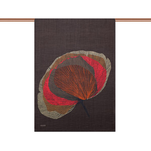 ipekevi - Brown Silk Tree Pattern Tencel Scarf (1)