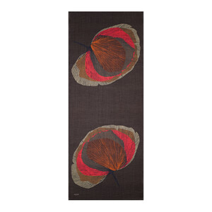 Brown Silk Tree Pattern Tencel Scarf - Thumbnail