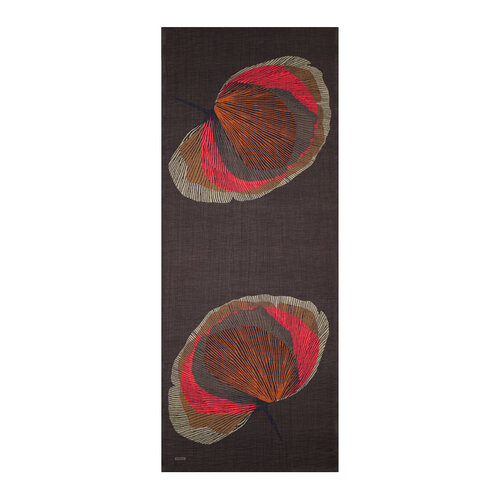 Brown Silk Tree Pattern Tencel Scarf