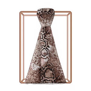 ipekevi - Brown Snakeskin Print Silk Shawl