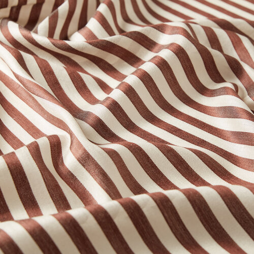 Brown Striped Silk Scarf Shawl