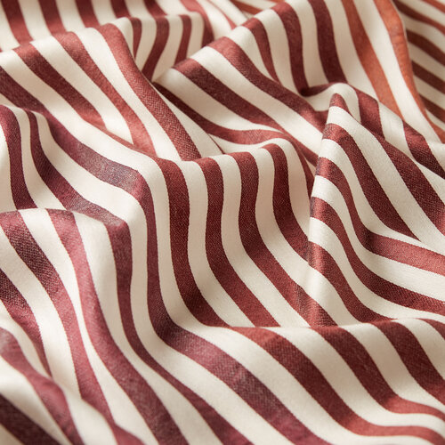 Brown Striped Silk Scarf