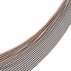 ipekevi - Brown Striped Silk Scarf