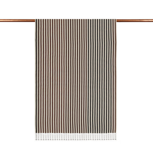 Brown Striped Silk Scarf Brown Striped Silk Scarf